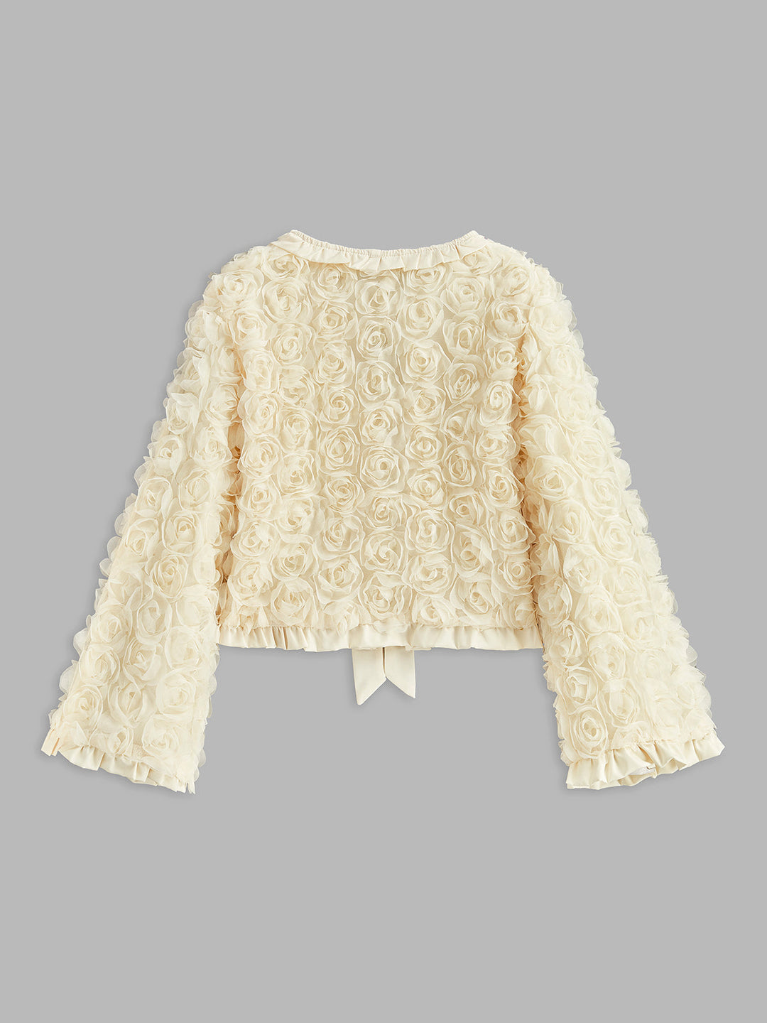 Veste Courte Florale à Nœuds