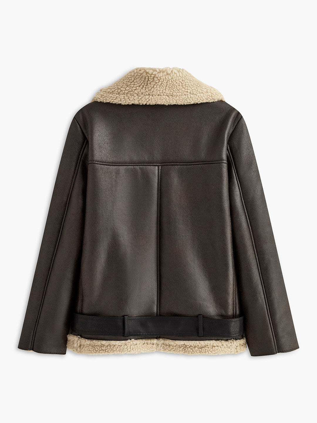 Veste Synthétique Col en Fausse Fourrure