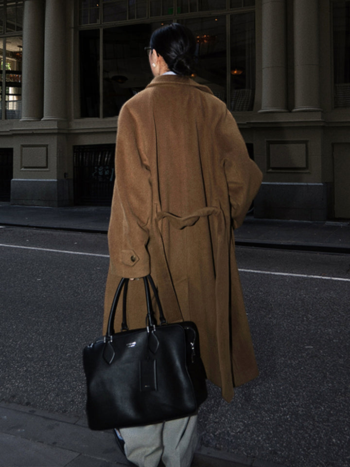 Manteau Long Ceinturé Croisé