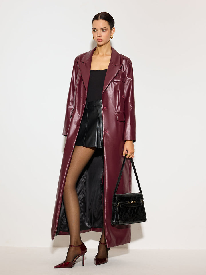Manteau Long Effet Vinyle