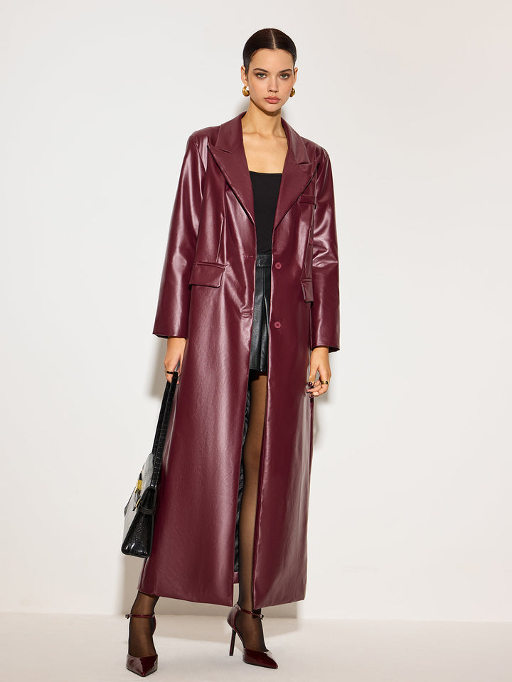 Manteau Long Effet Vinyle