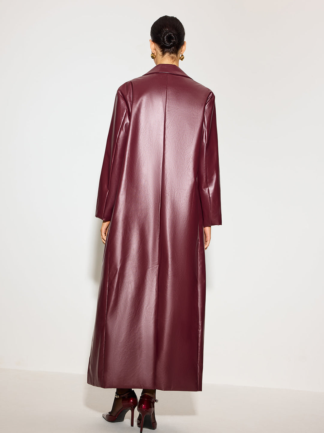 Manteau Long Effet Vinyle