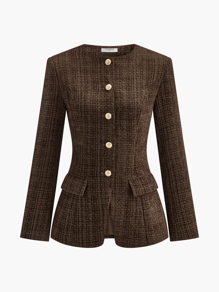 Blazer Cintré Col Rond