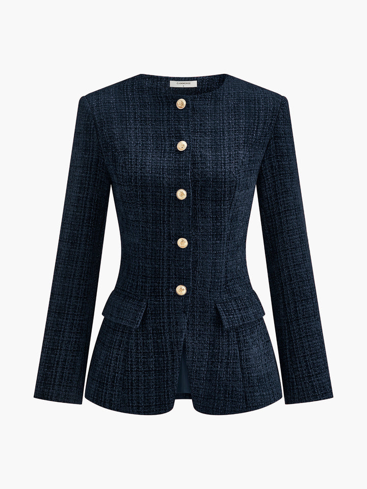 Blazer Cintré Col Rond