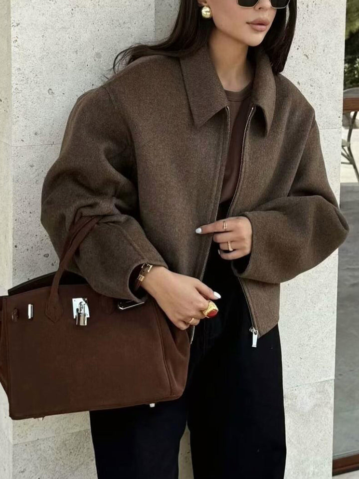 Kurze Jacke mit Reißverschluss