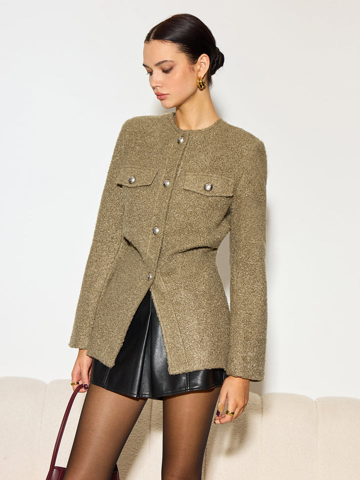 Taillierte, strukturierte Jacke