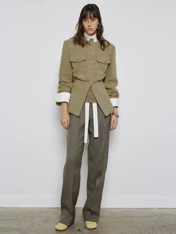 Taillierte, strukturierte Jacke