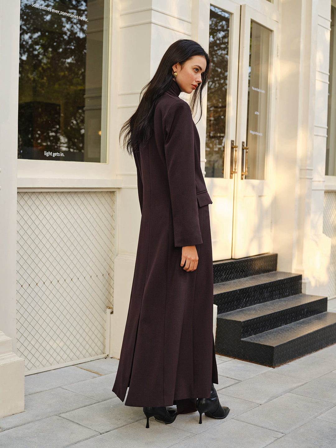 Langes Mantelkleid
