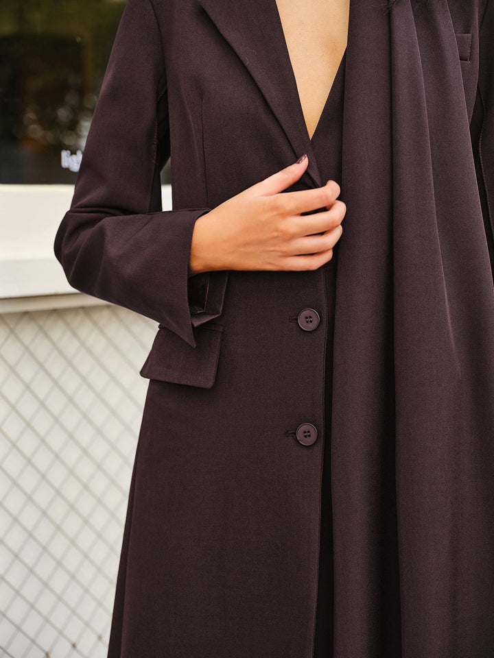 Langes Mantelkleid