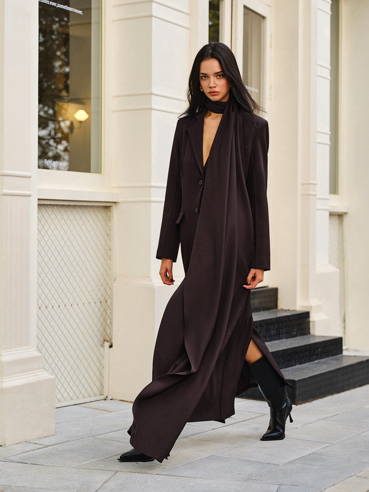 Langes Mantelkleid