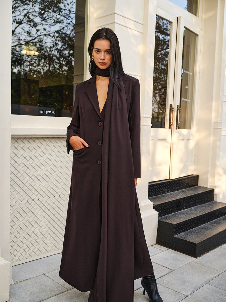 Langes Mantelkleid
