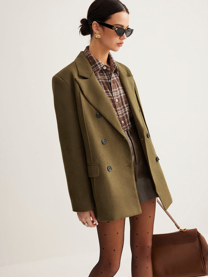 Oversize-Blazer in Olivgrün