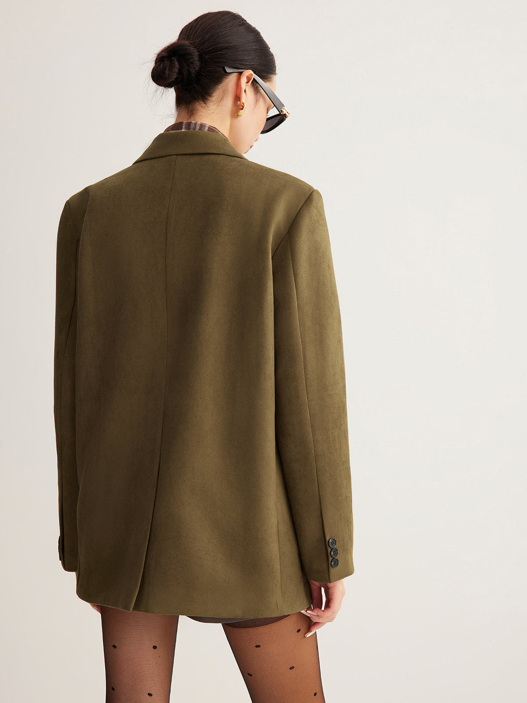 Oversize-Blazer in Olivgrün