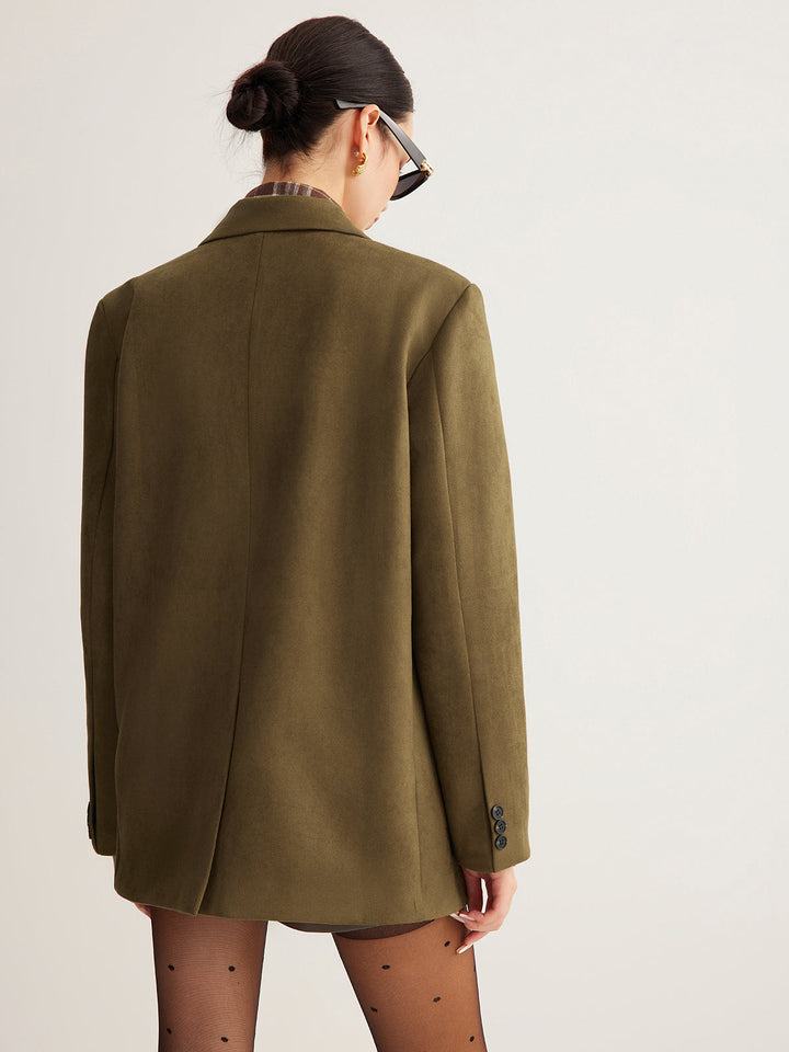 Oversize-Blazer in Olivgrün