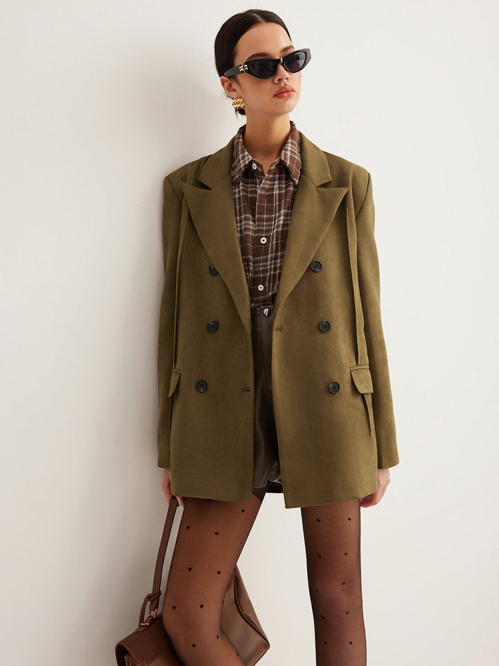 Oversize-Blazer in Olivgrün