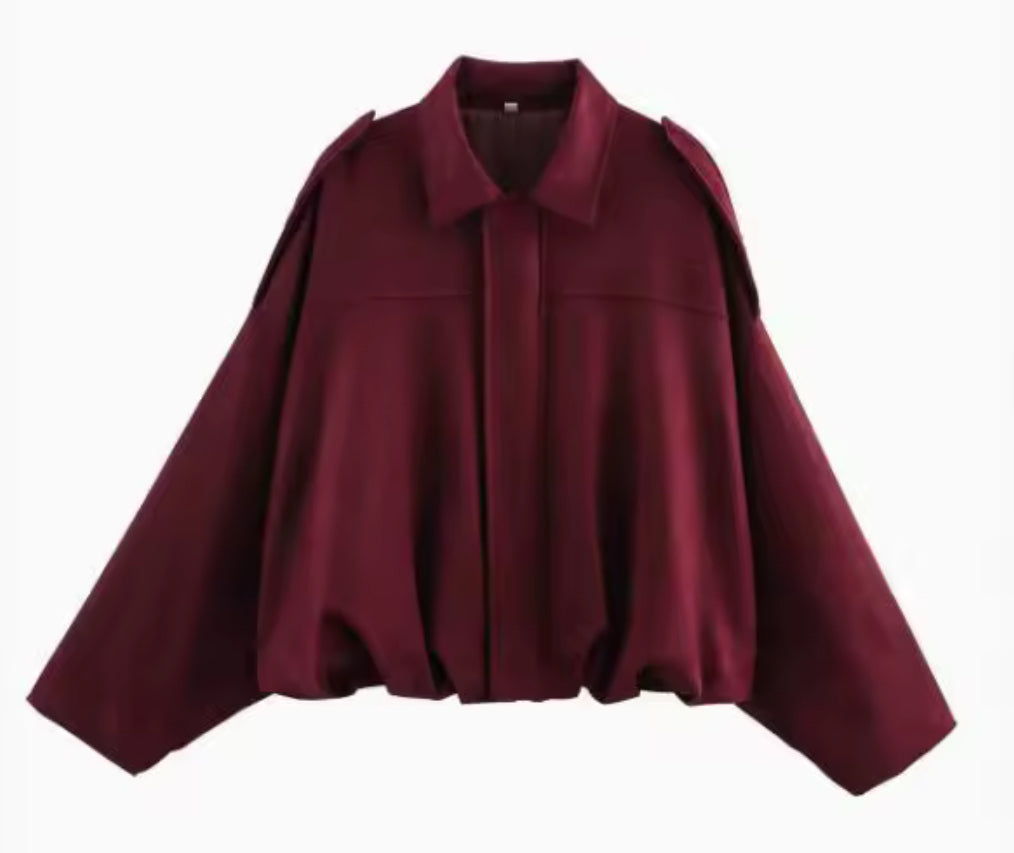 Oversize-Jacke in Wildlederoptik
