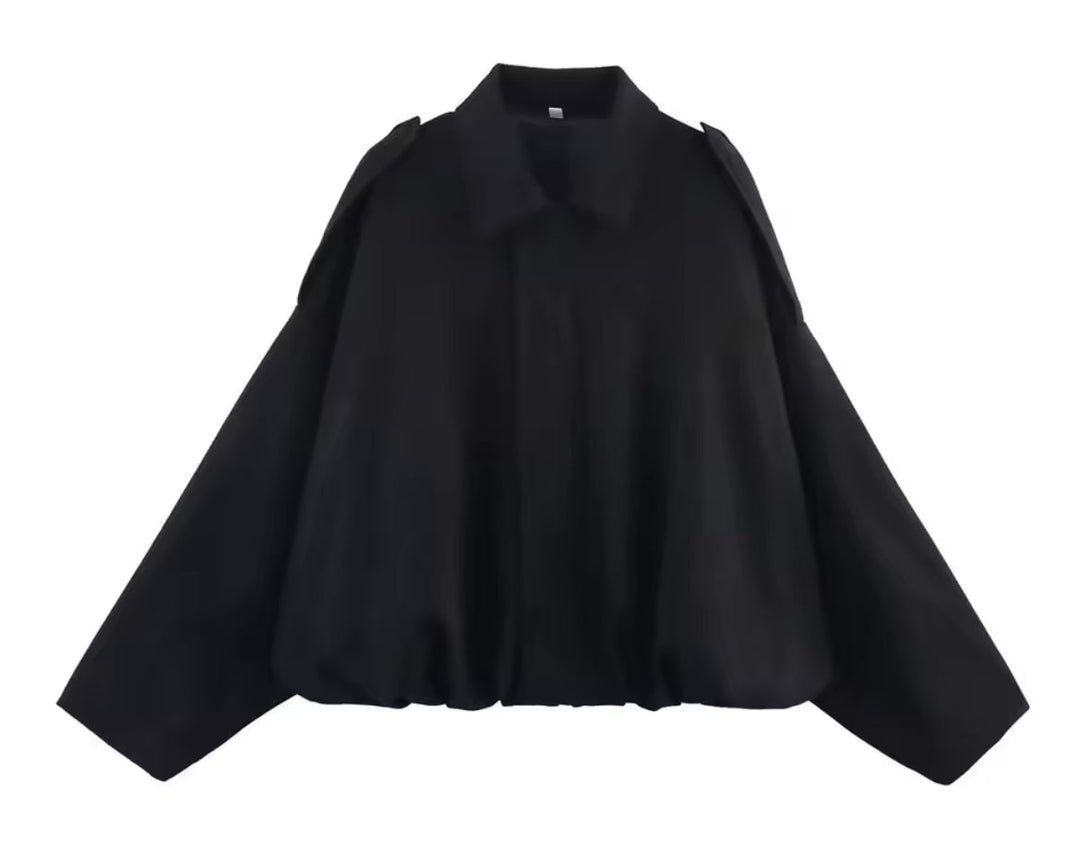 Oversize-Jacke in Wildlederoptik