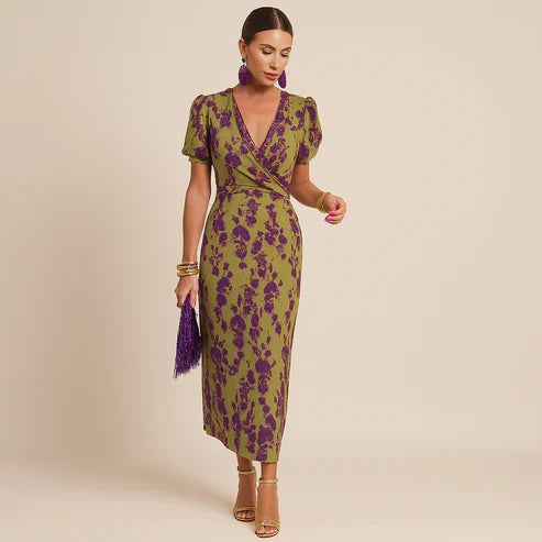 Robe Portefeuille Fleurie