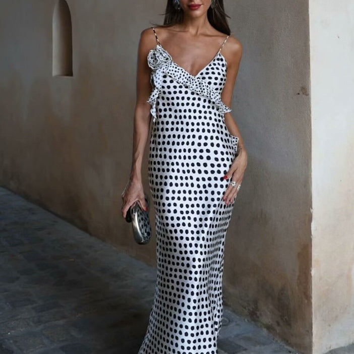 Robe Longue à Pois
