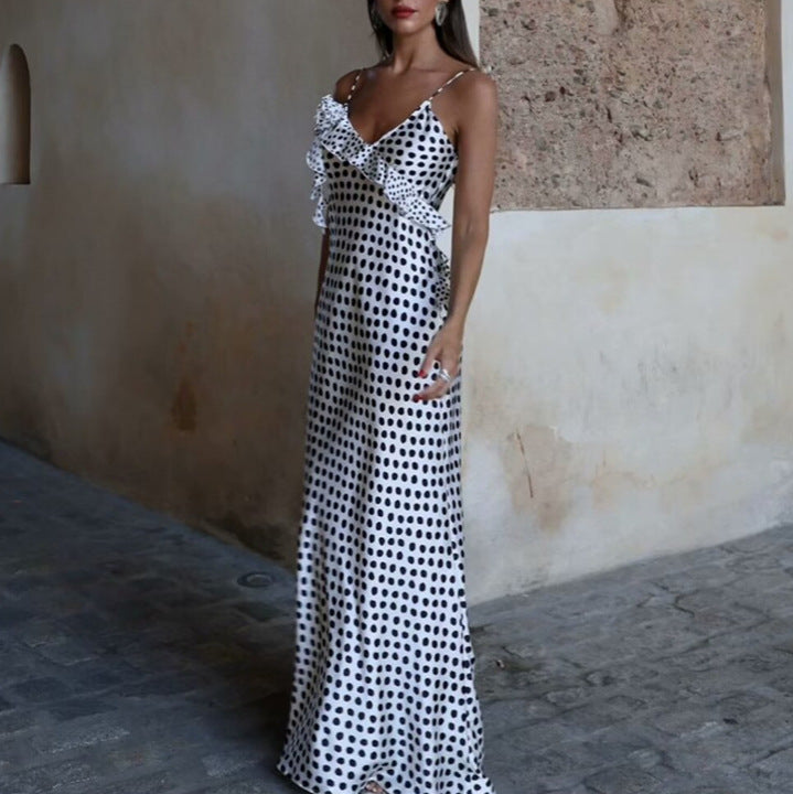 Robe Longue à Pois