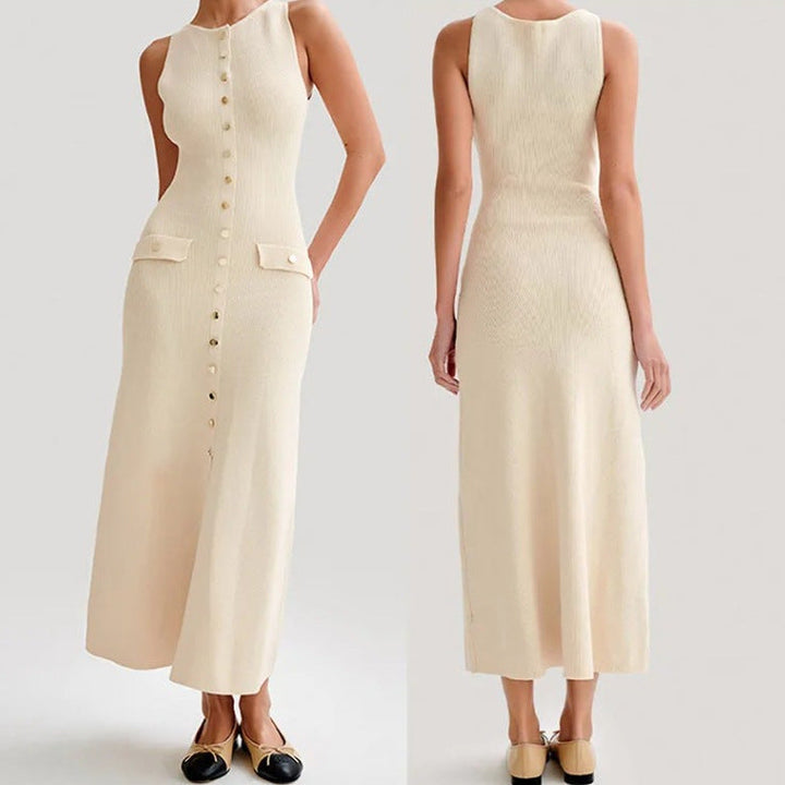 Elegantes cremefarbenes Kleid