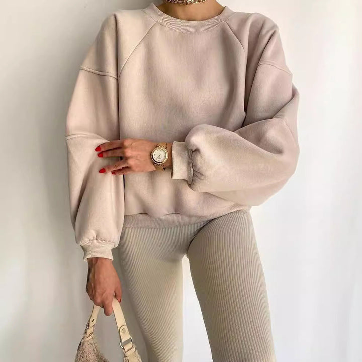 Oversize-Damen-Sweatshirt aus Mischgewebe