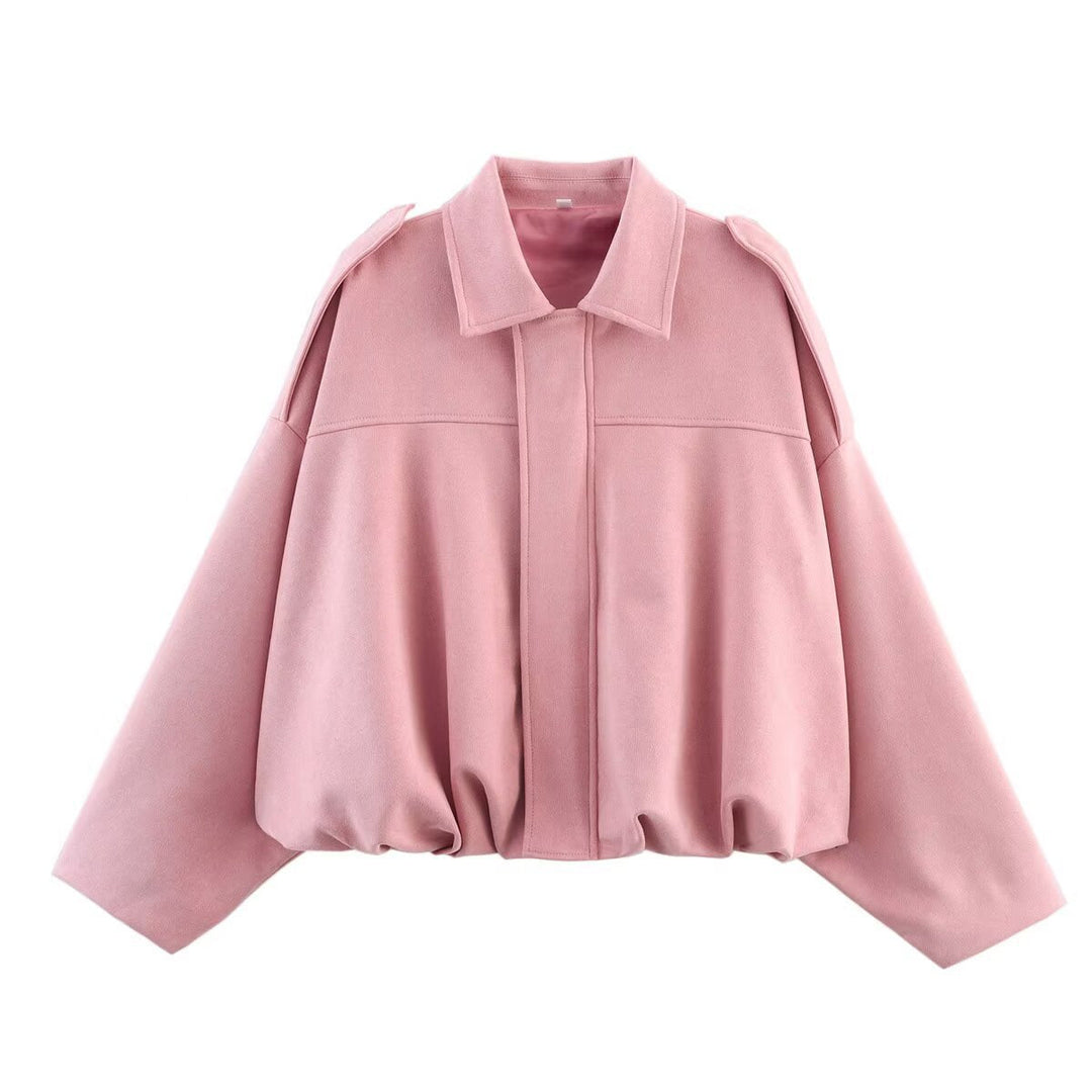 Oversize-Jacke in Wildlederoptik