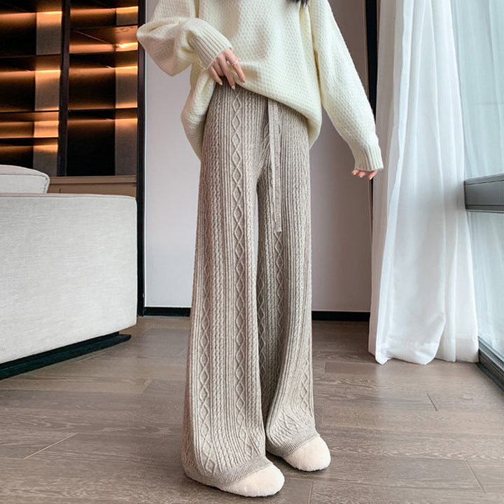 Hose mit weitem Bein und hohem Bund