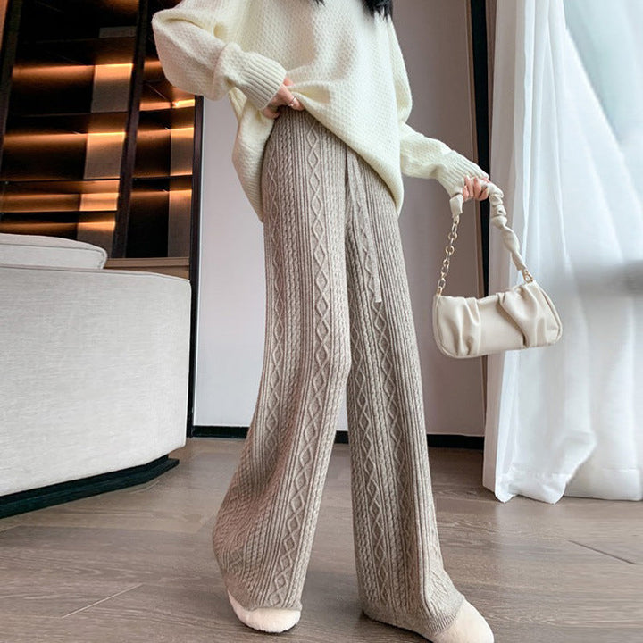 Hose mit weitem Bein und hohem Bund