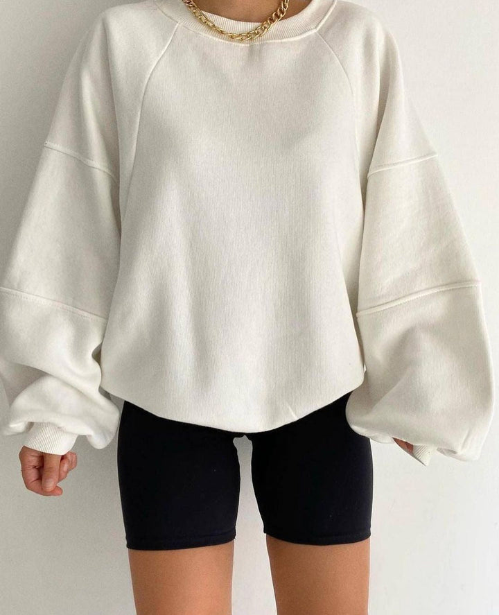 Oversize-Damen-Sweatshirt aus Mischgewebe
