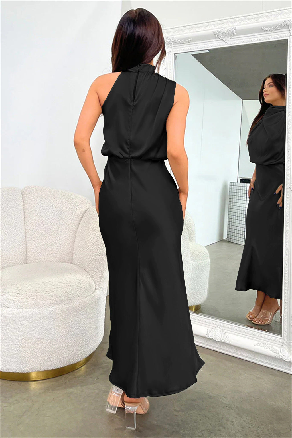 Robe Midi à Col Halter
