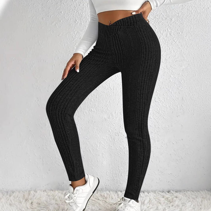 Pantalon à Rayures Ajusté