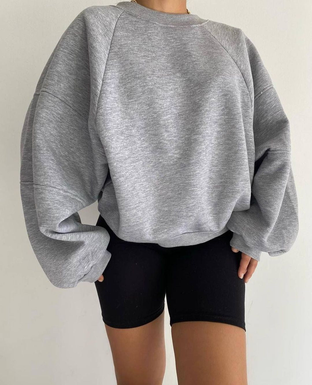 Oversize-Damen-Sweatshirt aus Mischgewebe
