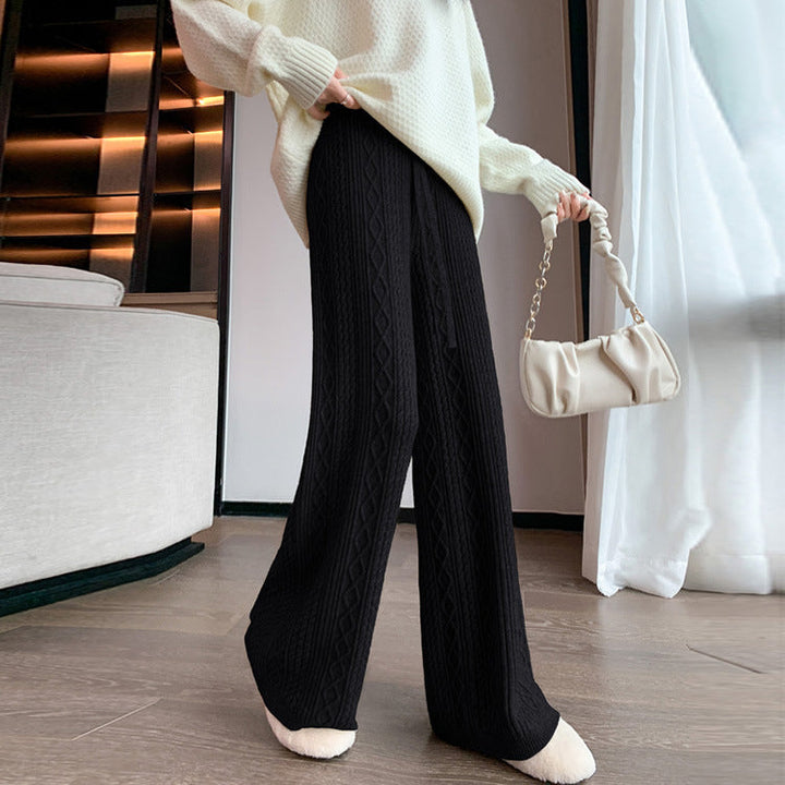 Hose mit weitem Bein und hohem Bund