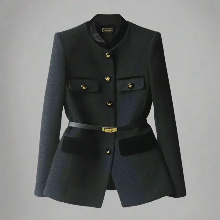 Strukturierte Jacke mit Gürtel