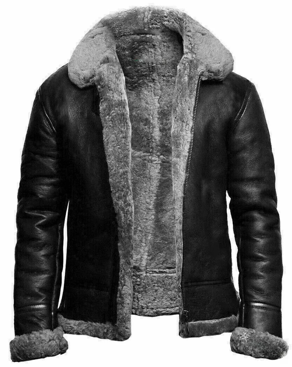 Gefütterte Fliegerjacke mit Fell