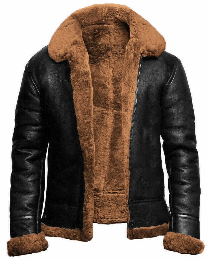 Gefütterte Fliegerjacke mit Fell
