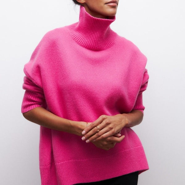 Pull Oversize à Col Roulé