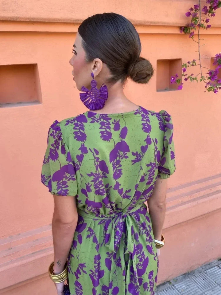 Robe Portefeuille Fleurie