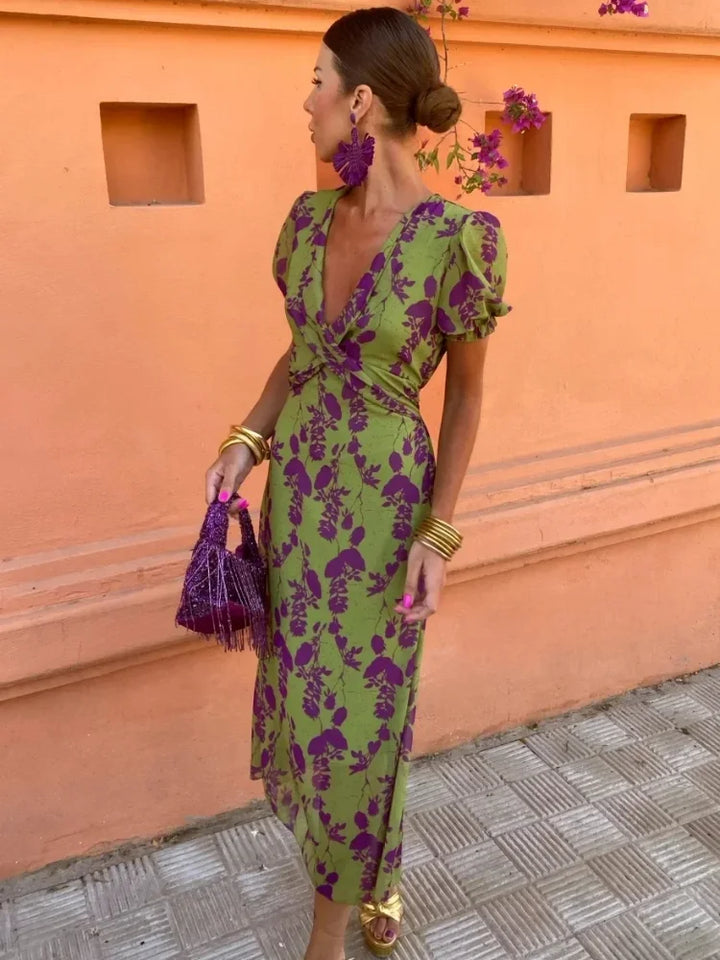 Robe Portefeuille Fleurie