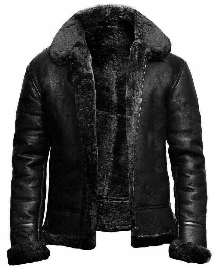 Gefütterte Fliegerjacke mit Fell
