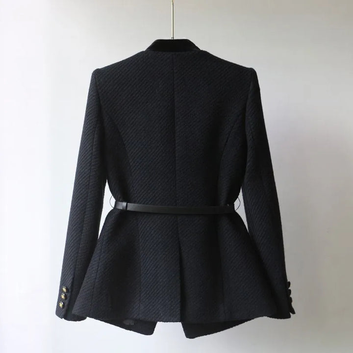 Strukturierte Jacke mit Gürtel