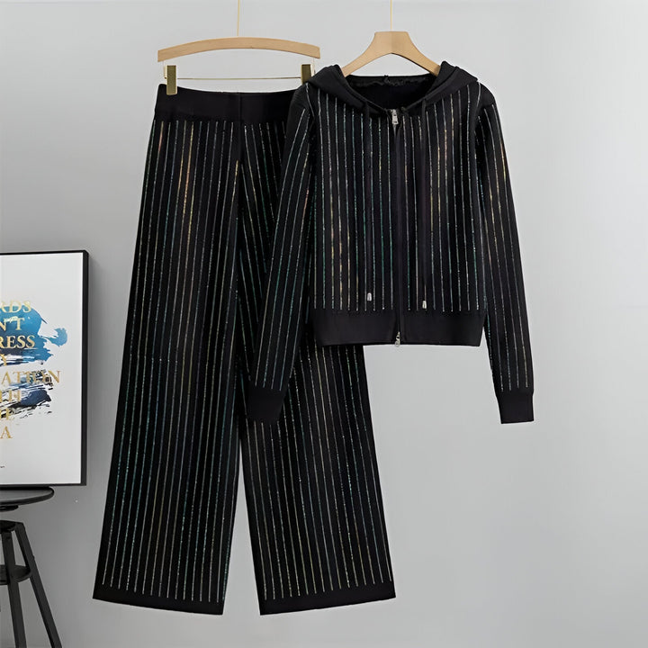 Ensemble Veste Zippée et Pantalon – Noir
