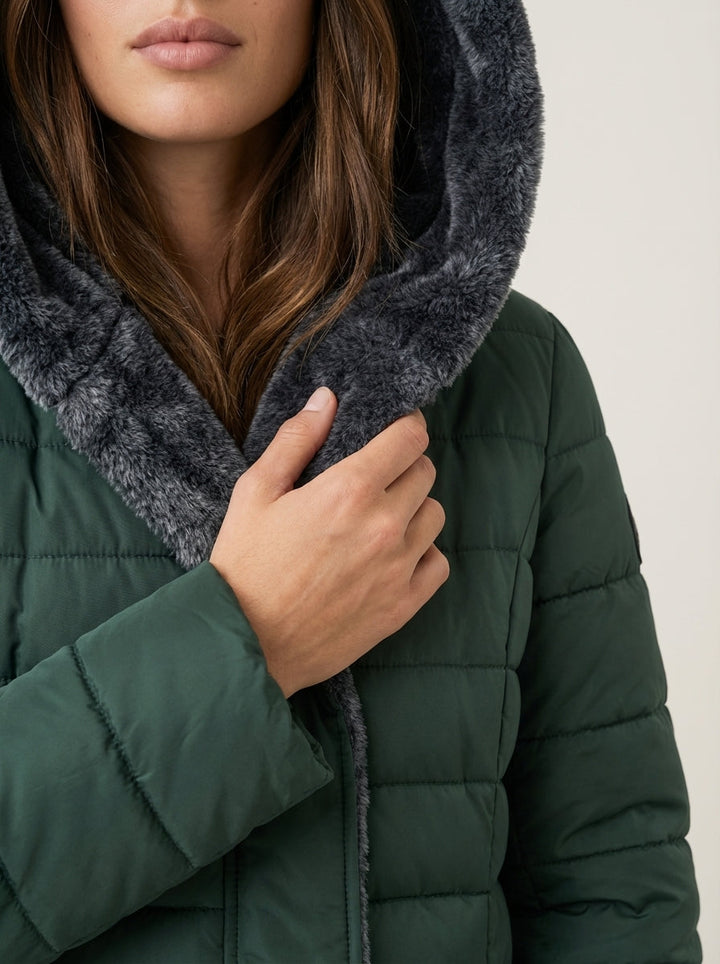 Manteau Matelassé Coupe Cintrée