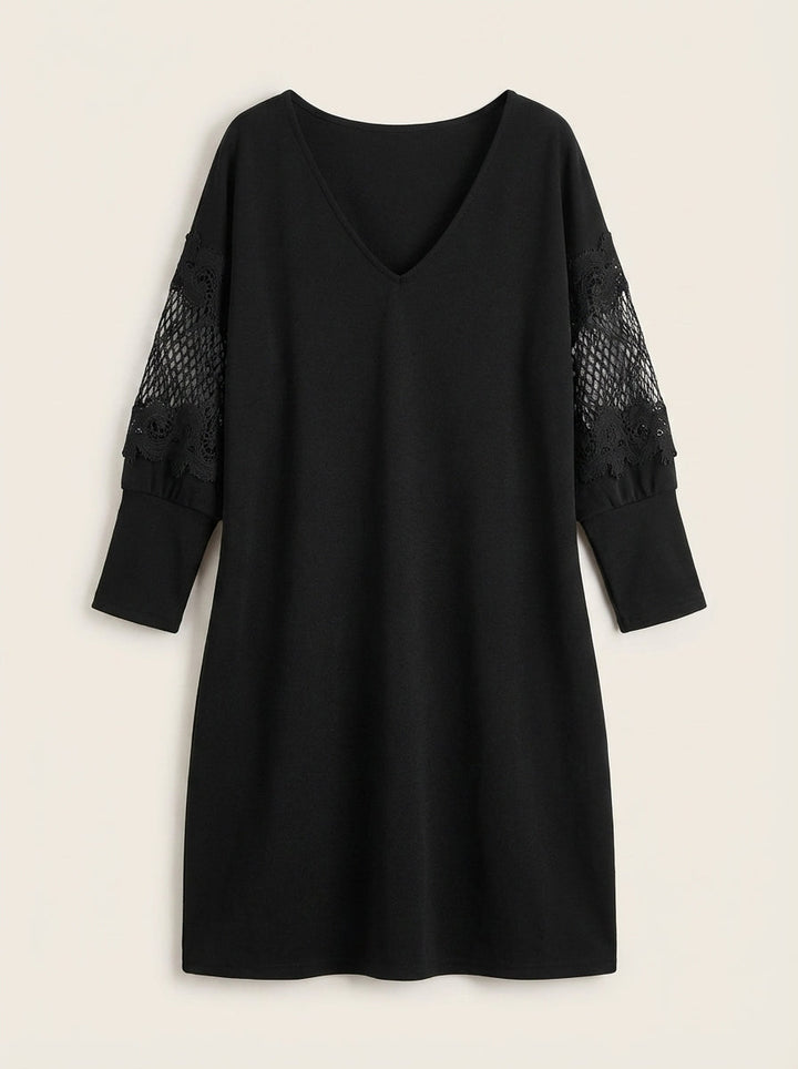 Robe Élégante Manches Ornées
