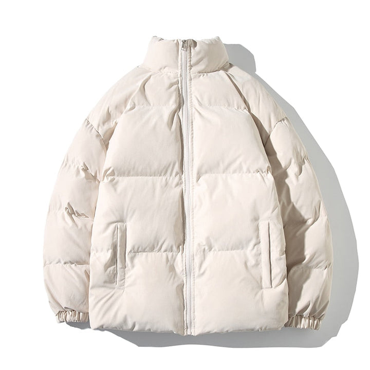 Veste Chaude à Col Montant – Beige