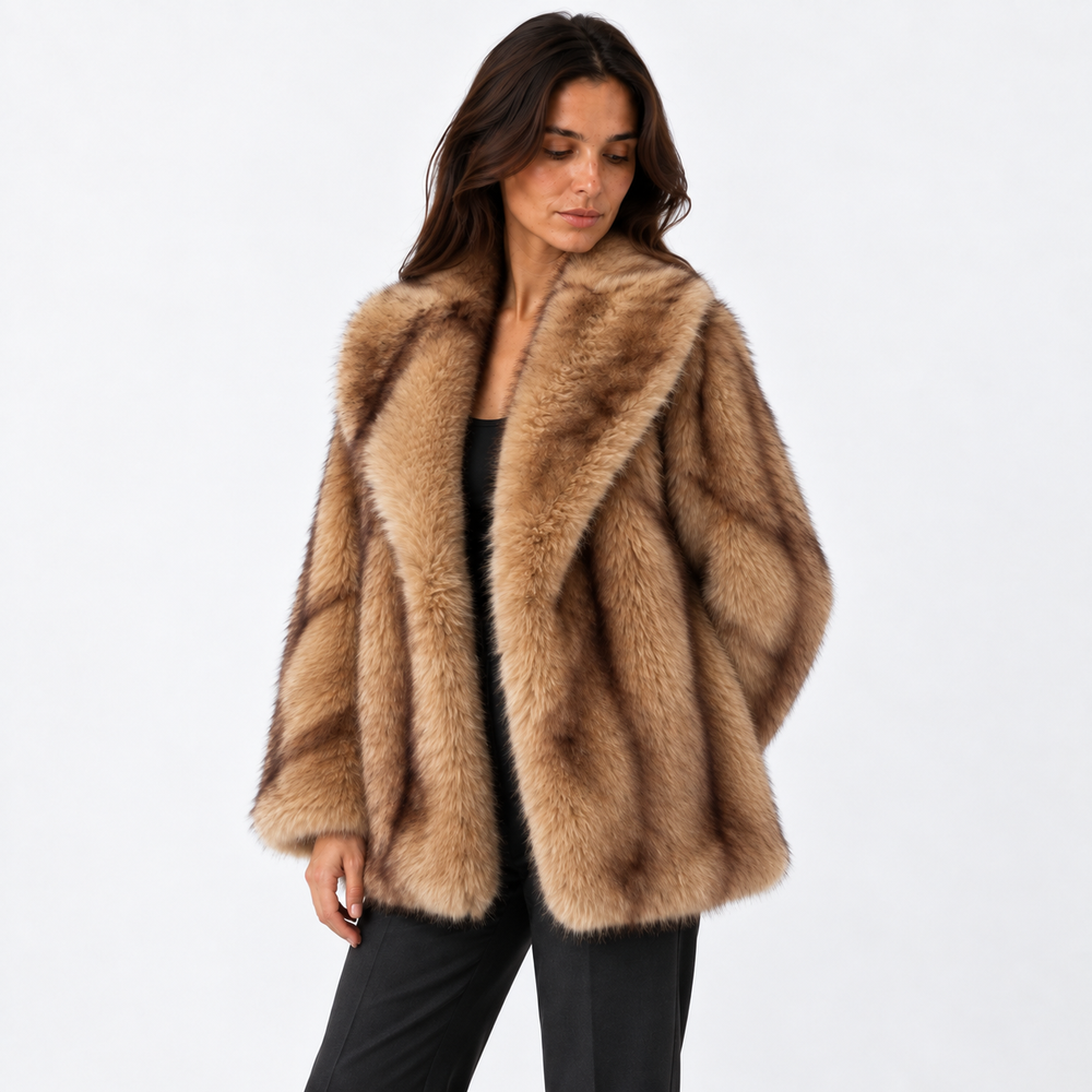 Veste Douce à Rayures Foncées