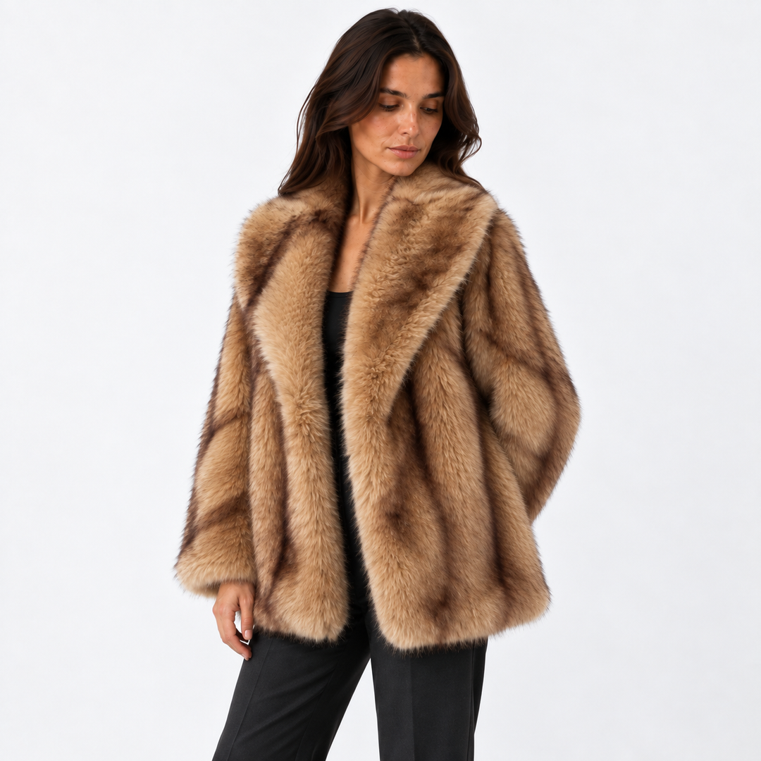 Veste Douce à Rayures Foncées