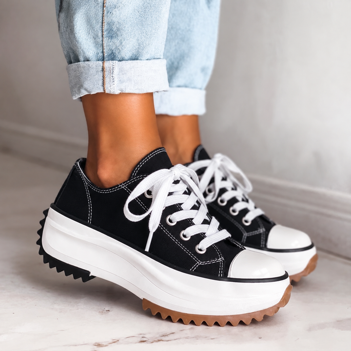 Baskets à Plateforme Crantée – Noir