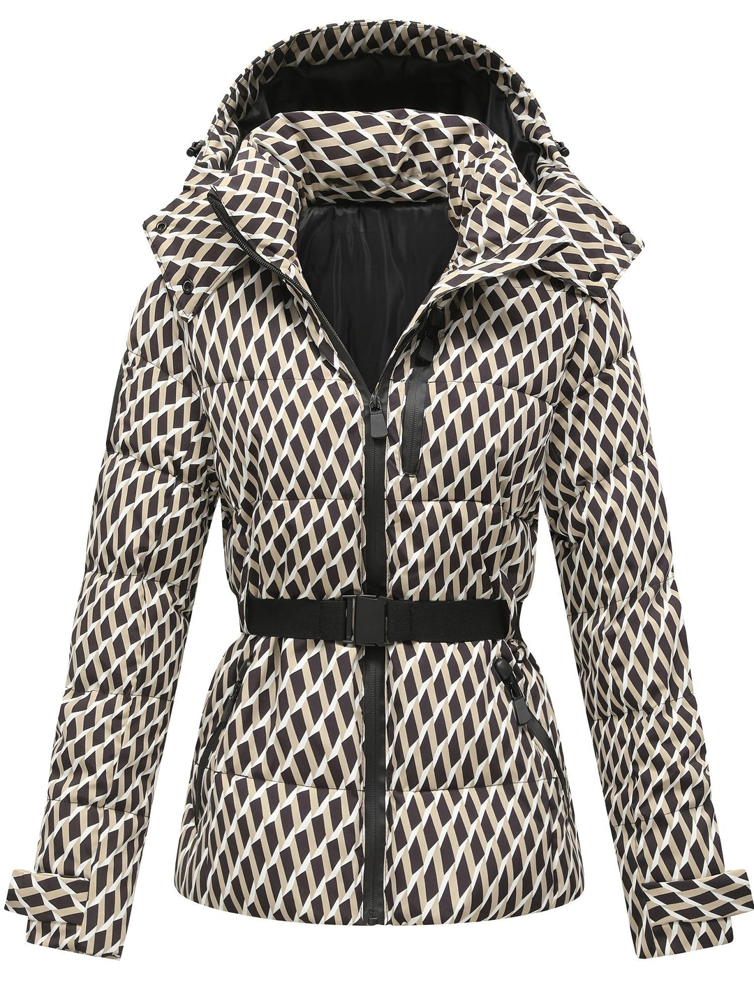 Manteau d'Hiver Ceinturé – Blanc Cassé